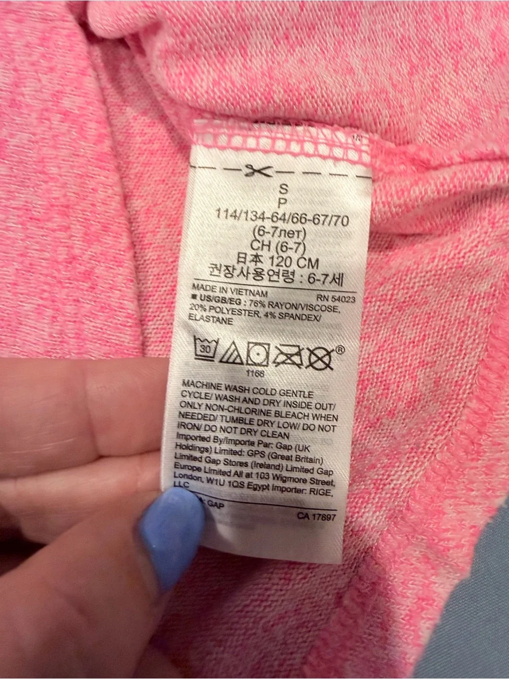 GAP Girls' Long-Sleeve Crewneck Top - Heather Pink